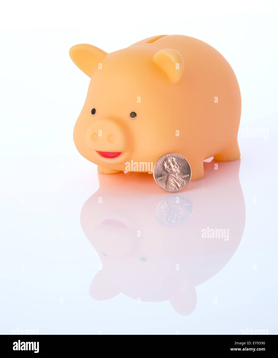 Bambini imparare il valore del risparmio di denaro Foto Stock