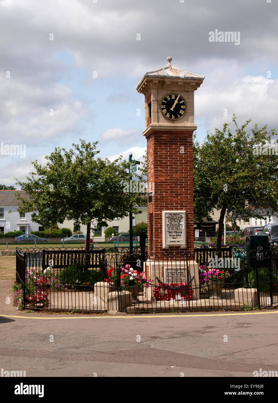 Prima guerra mondiale memorial, Shaldon, Devon, Regno Unito Foto Stock