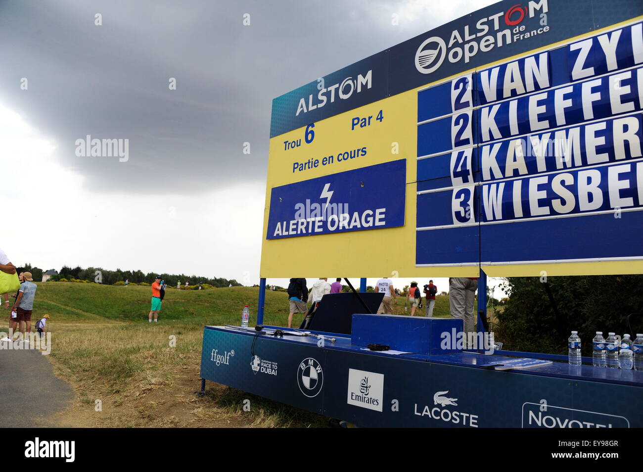 Illustrazione orage - 05.07.2015 - Alstom Open de France 2015.Photo : Nolwenn Le Gouic/icona SPort Foto Stock