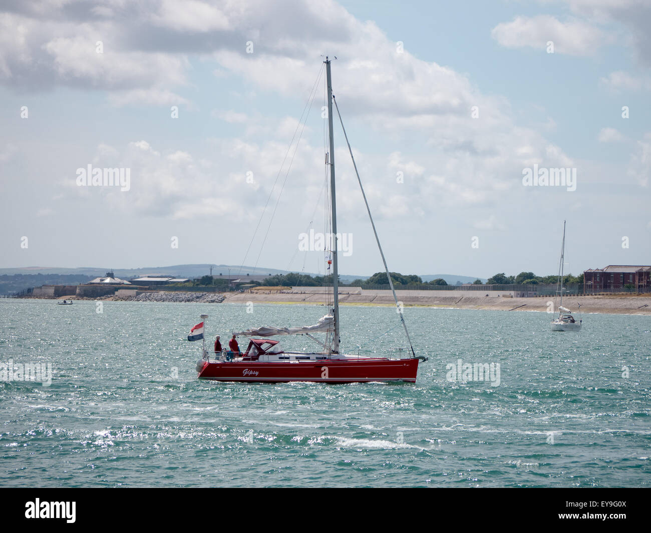 Imbarcazioni da diporto in Portsmouth Porto, Inghilterra Foto Stock