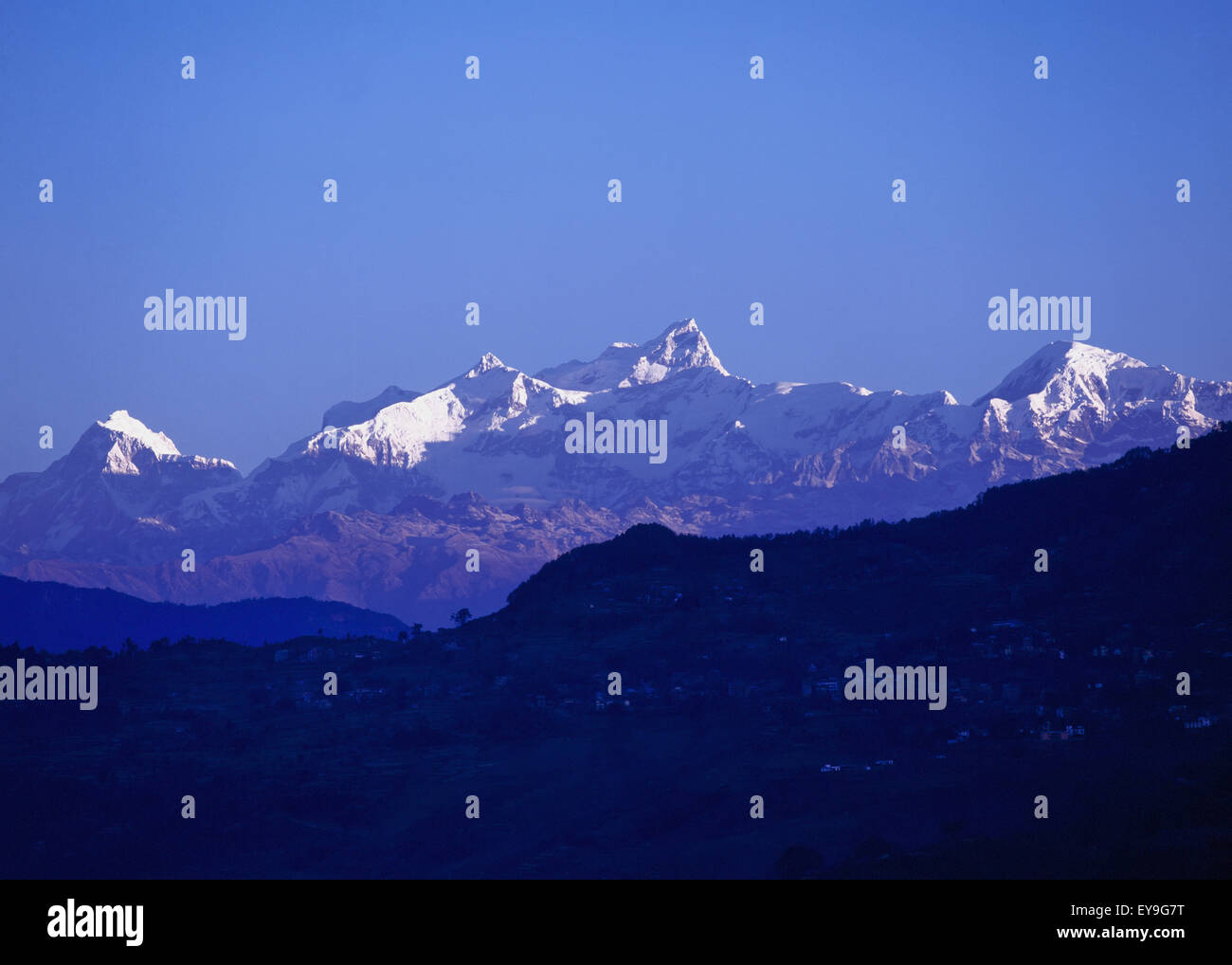 Vista dell'Himalaya Foto Stock