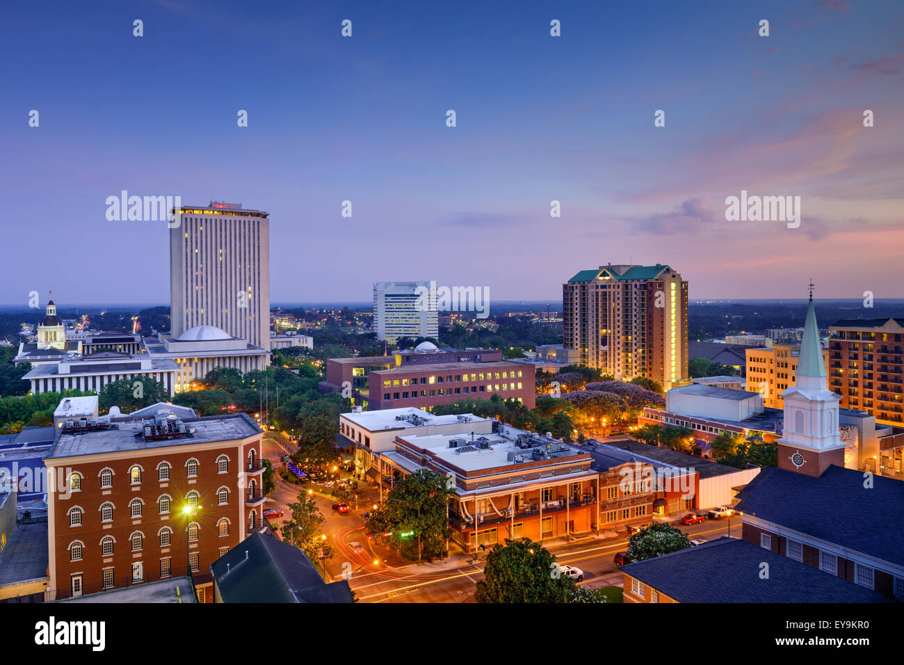 Tallahassee, Florida, Stati Uniti d'America skyline del centro. Foto Stock