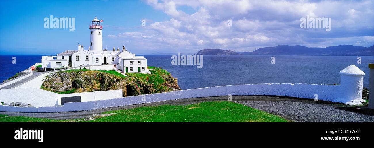 Fanad Head Lighthouse, Co Donegal, Irlanda; xix secolo faro Foto Stock