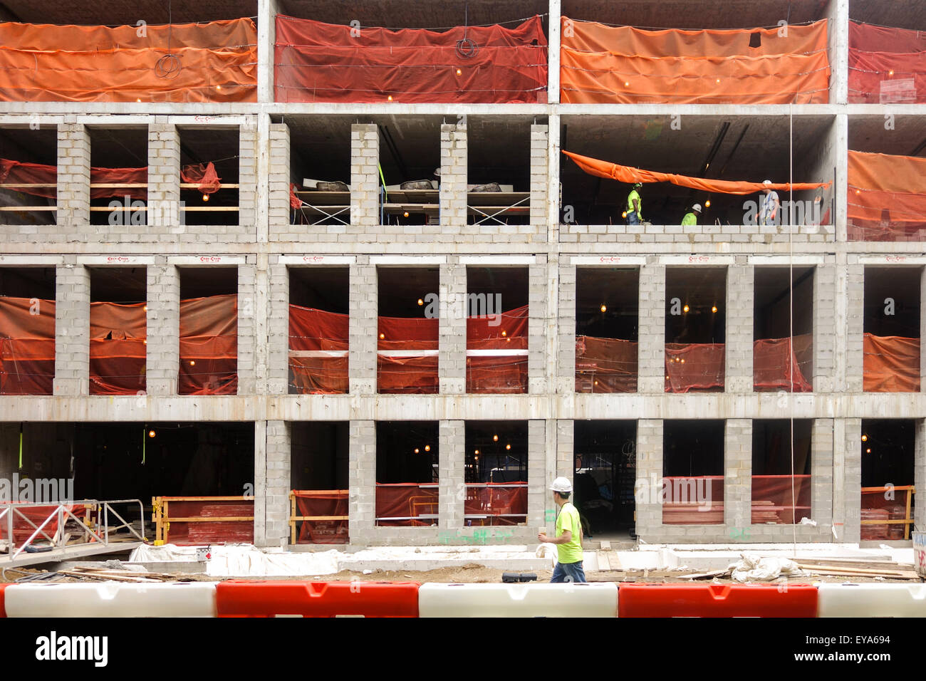 La Greenwich Lane, in costruzione, full-blocco condominio di lusso la sostituzione di San Vincenzo Ospedale, NYC, Manhattan STATI UNITI D'AMERICA. Foto Stock