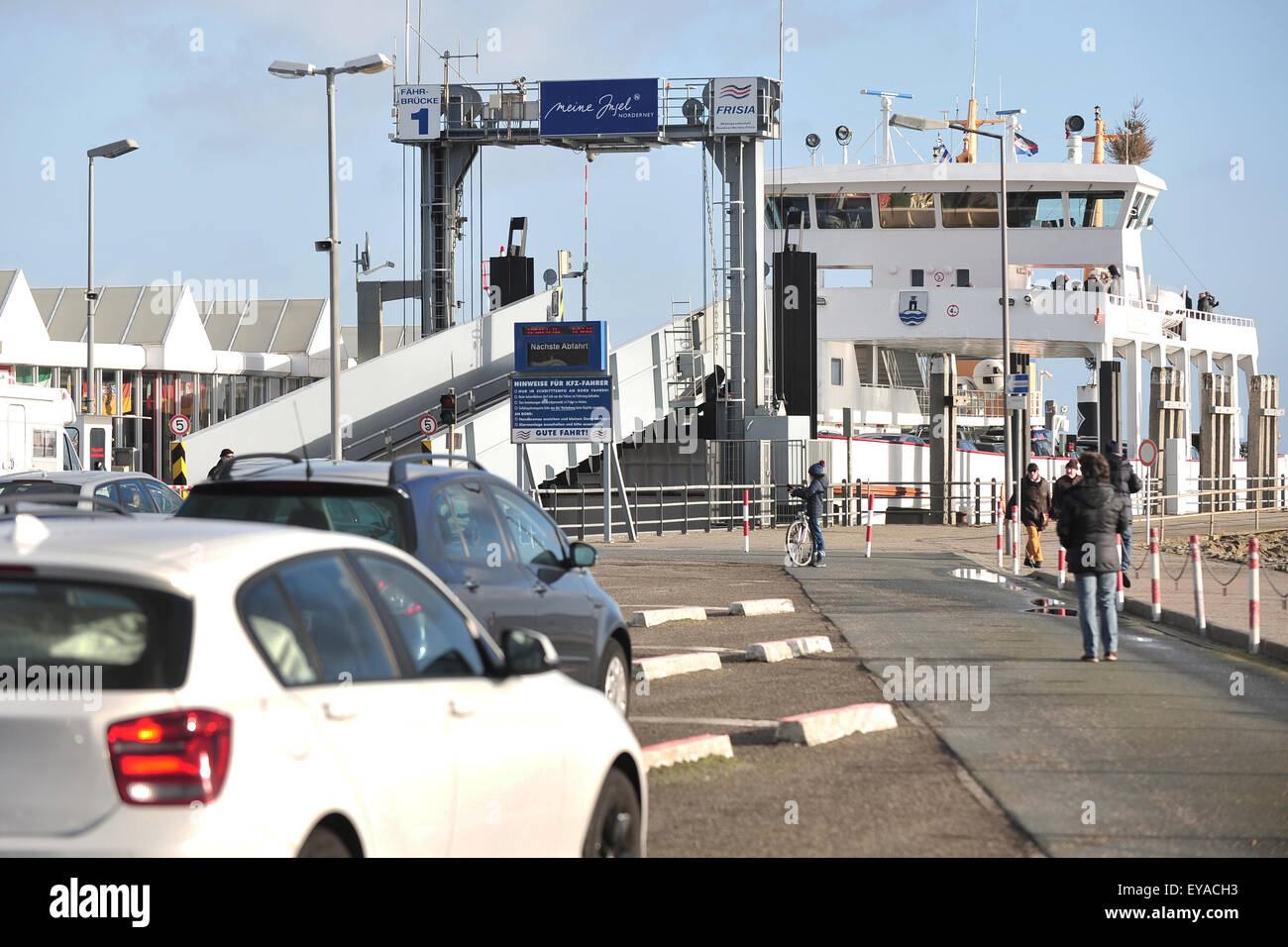 Norderney, Germania, ferry terminal Norderney Foto Stock