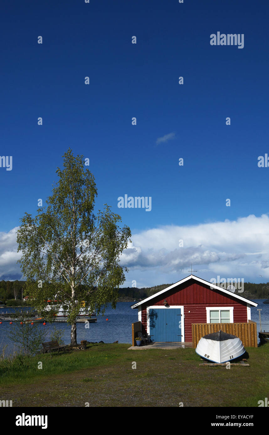 Bönhamn,di pescatori a insediamento Höga Kusten, Vasternorrland, Svezia Foto Stock