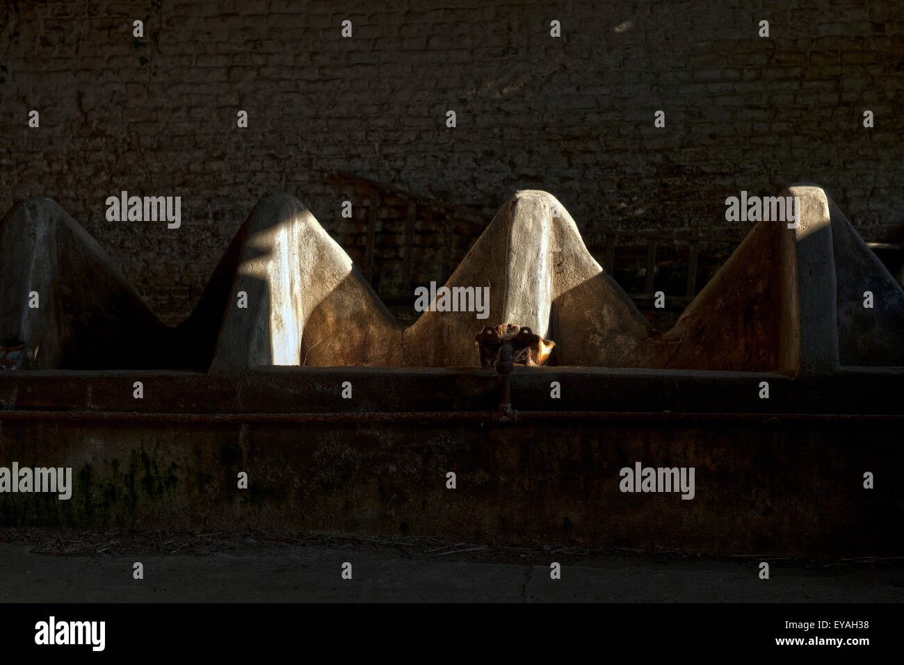 Esplorare urbano di un casale abbandonato in Belgio che ha ancora la maggior parte delle sue caratteristiche e mobili. Foto Stock