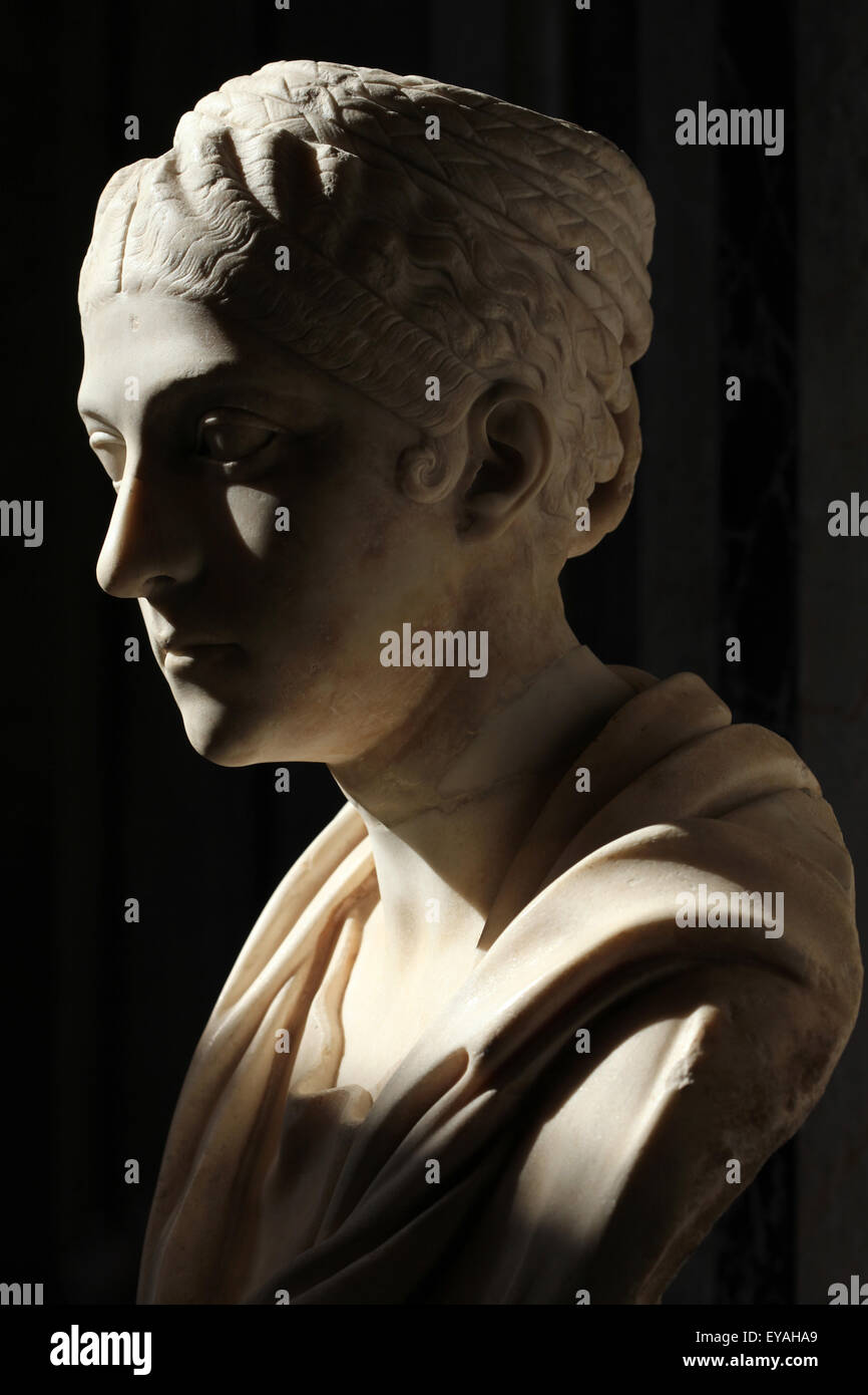 Sabina. Roman busto in marmo da 130-140 d.c. Kunsthistorisches Museum, Vienna, Austria. Foto Stock