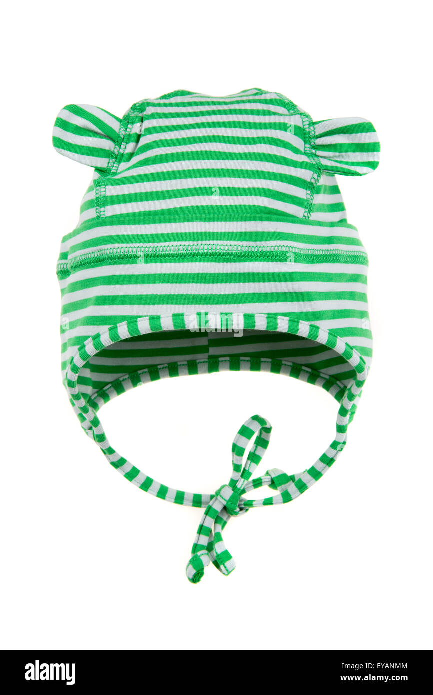 Bambini Cappello invernale isolato su uno sfondo bianco. Foto Stock