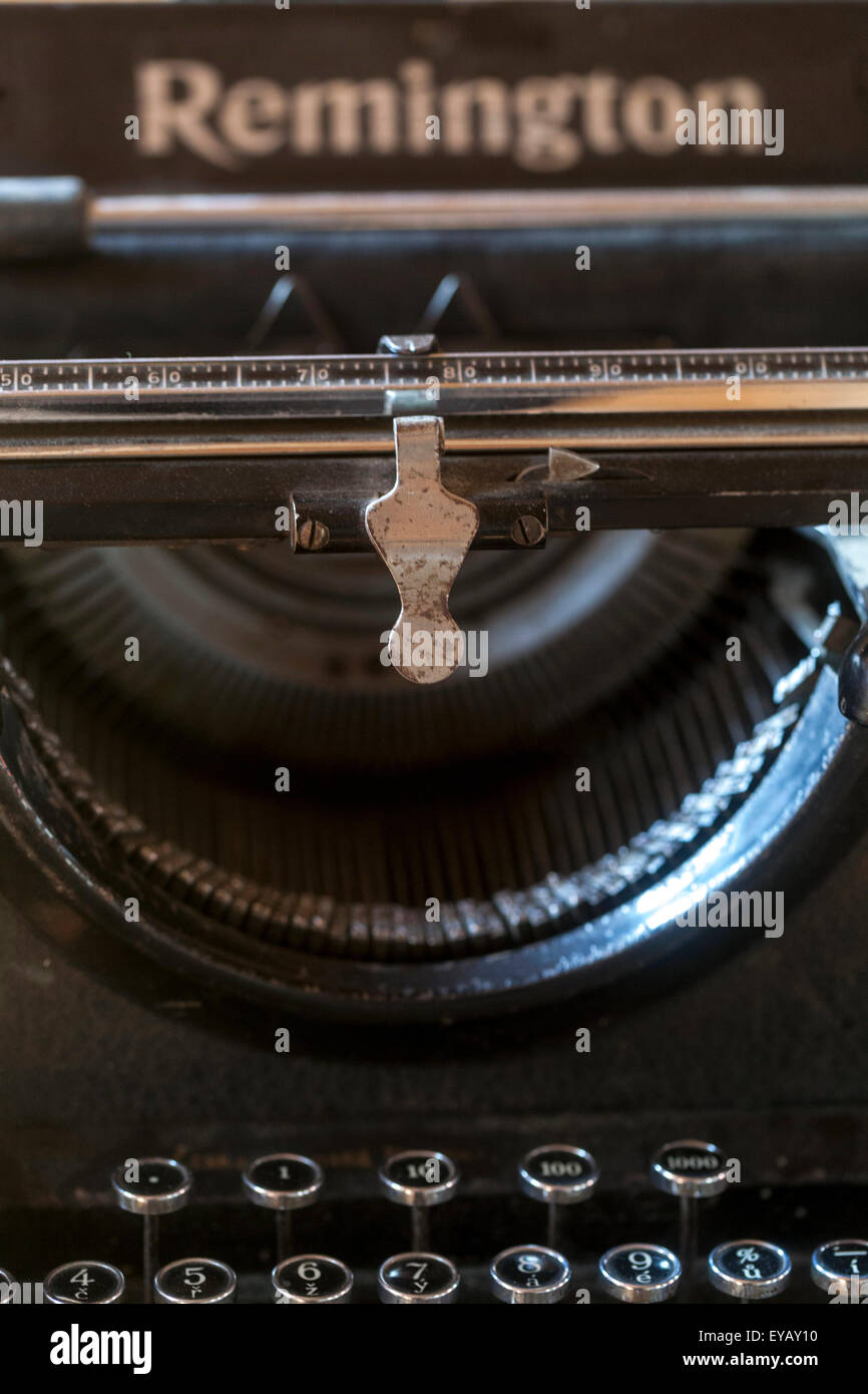 Vecchia macchina da scrivere Remington Foto Stock