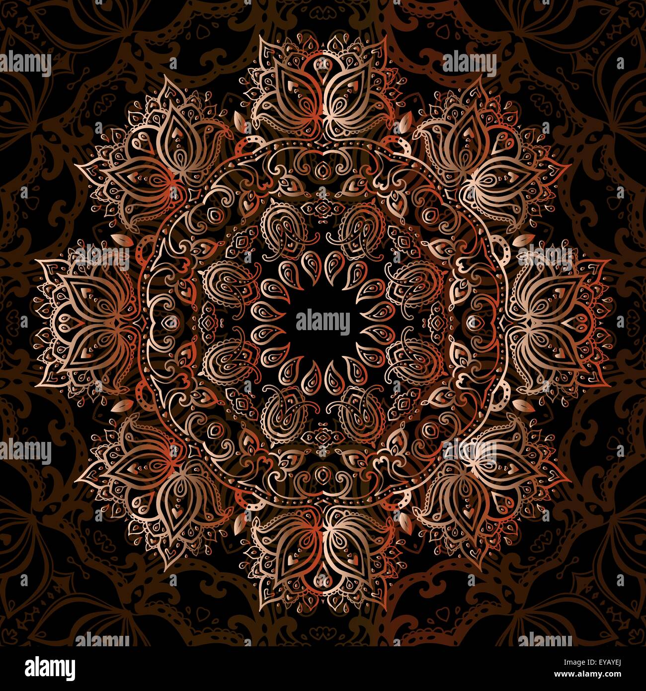 Mandala d'oro Illustrazione Vettoriale