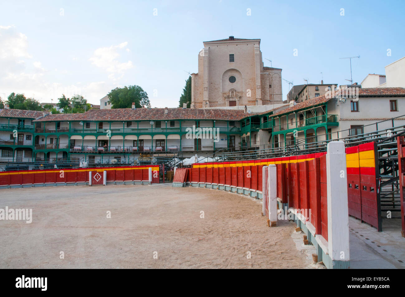 Piazza principale come una corrida. A Chinchon, provincia di Madrid, Spagna. Foto Stock
