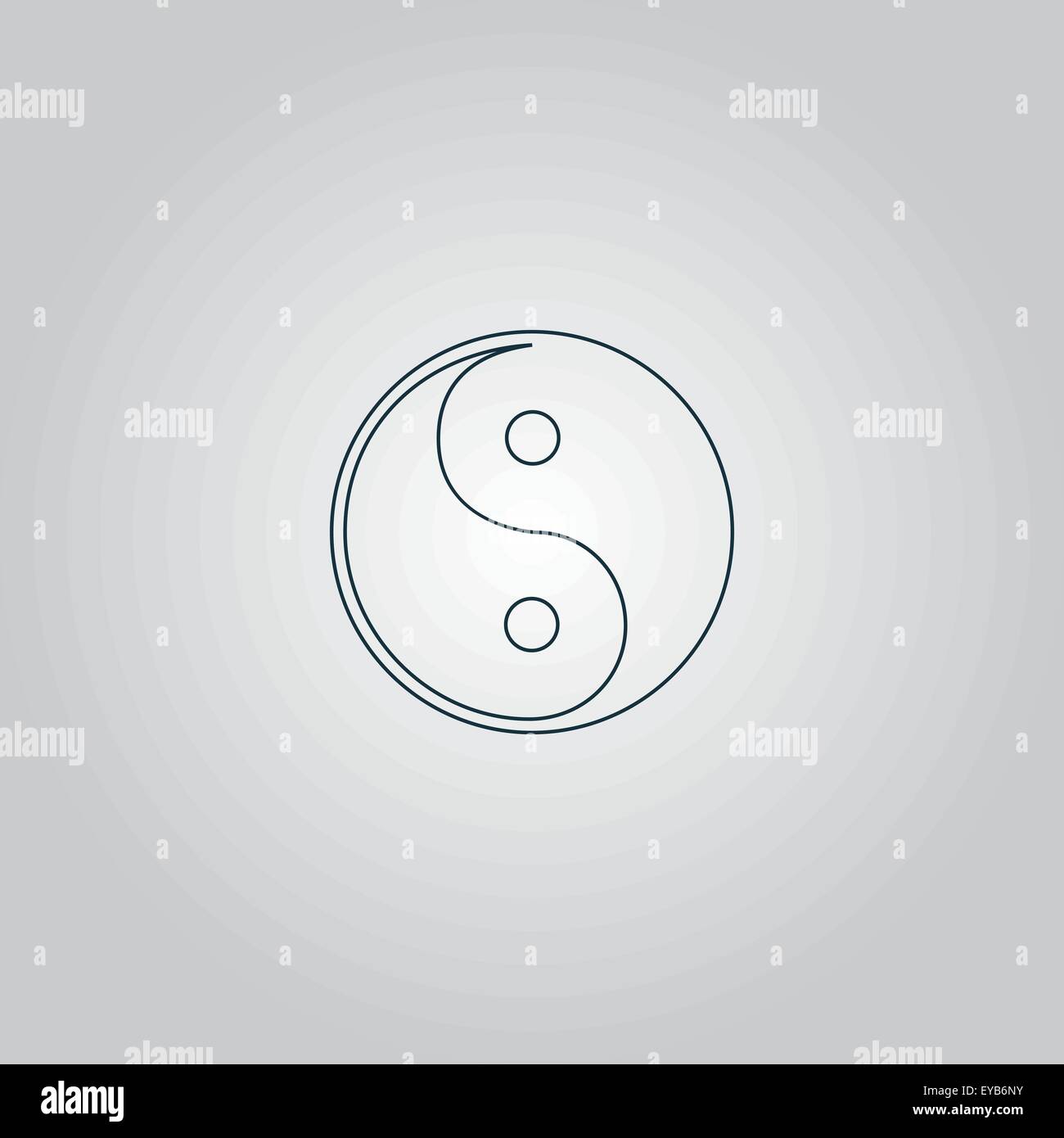 Ying-yang icona di equilibrio e di armonia Illustrazione Vettoriale