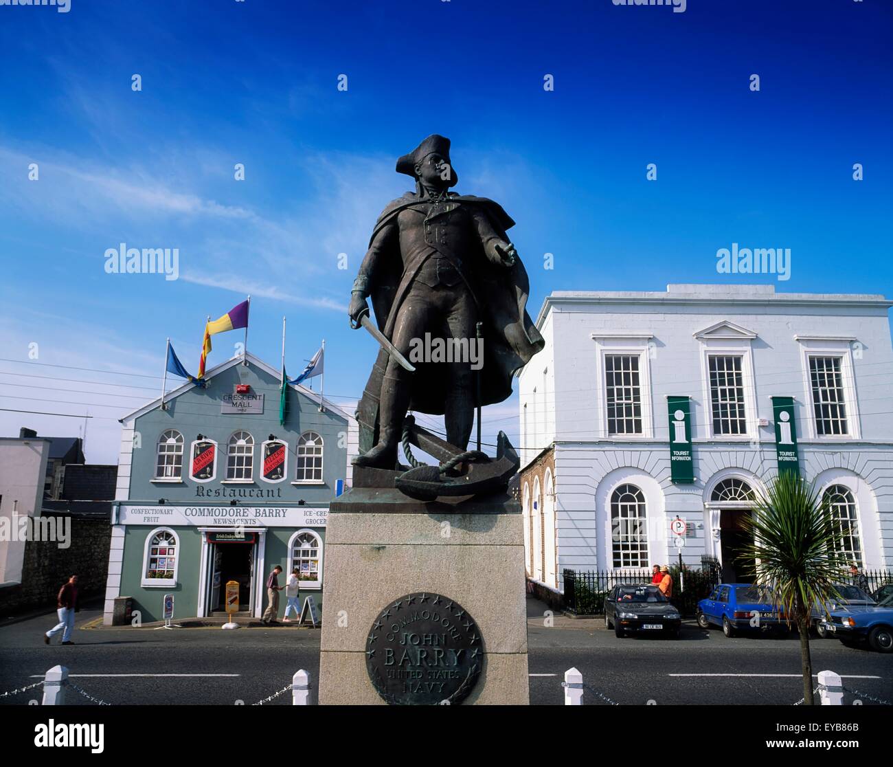 Wexford, Co Wexford, Irlanda; statua di Commodore John Barry Foto Stock