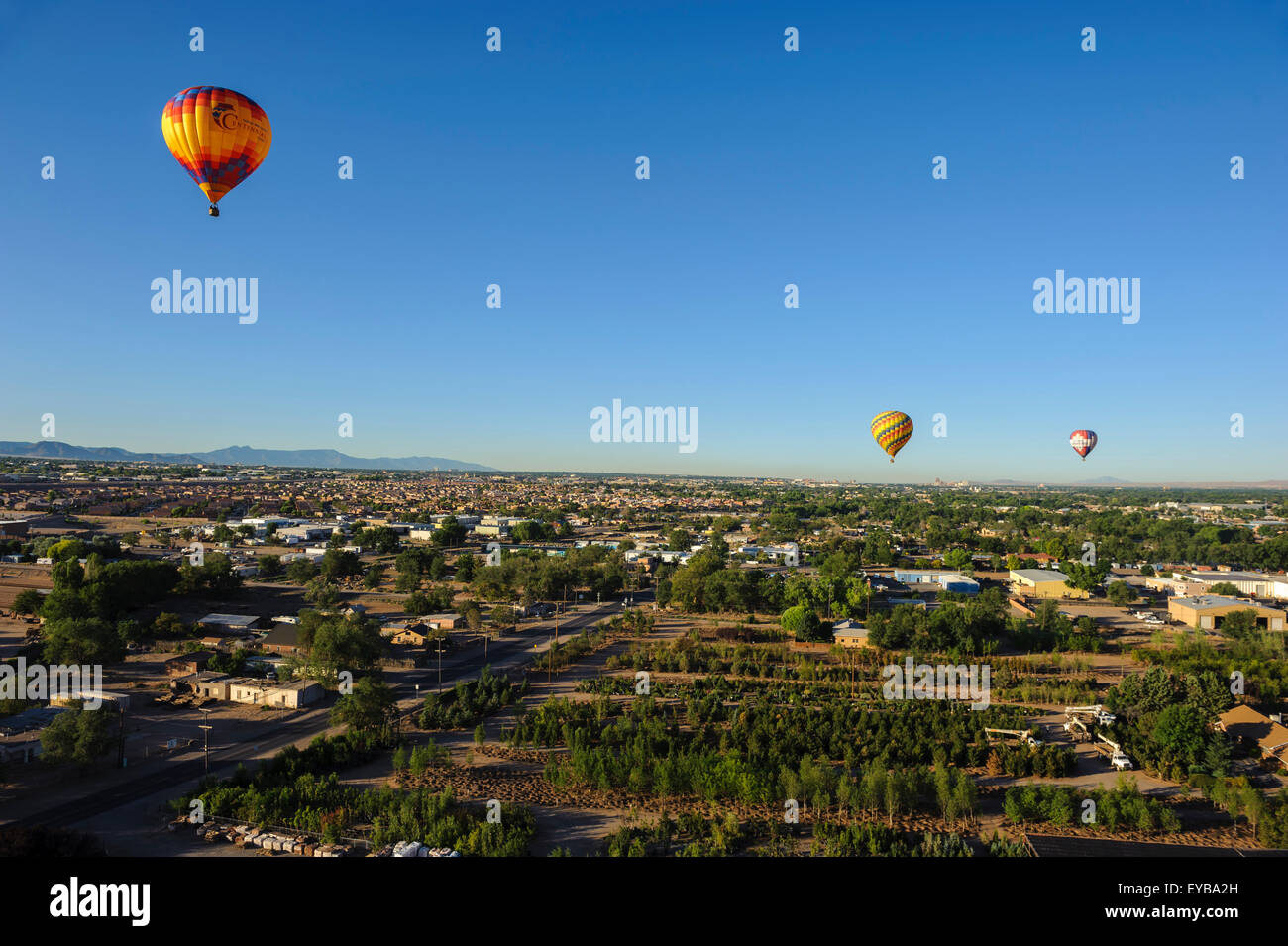 Volo in mongolfiera. Albuquerque, Nuovo Messico. Stati Uniti d'America Foto Stock