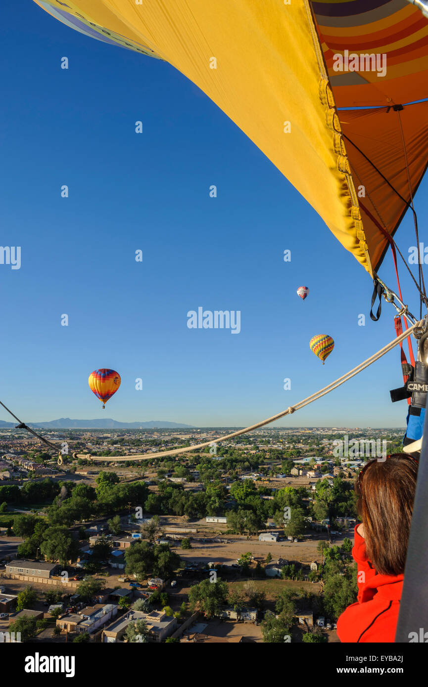 Volo in mongolfiera. Albuquerque, Nuovo Messico. Stati Uniti d'America Foto Stock