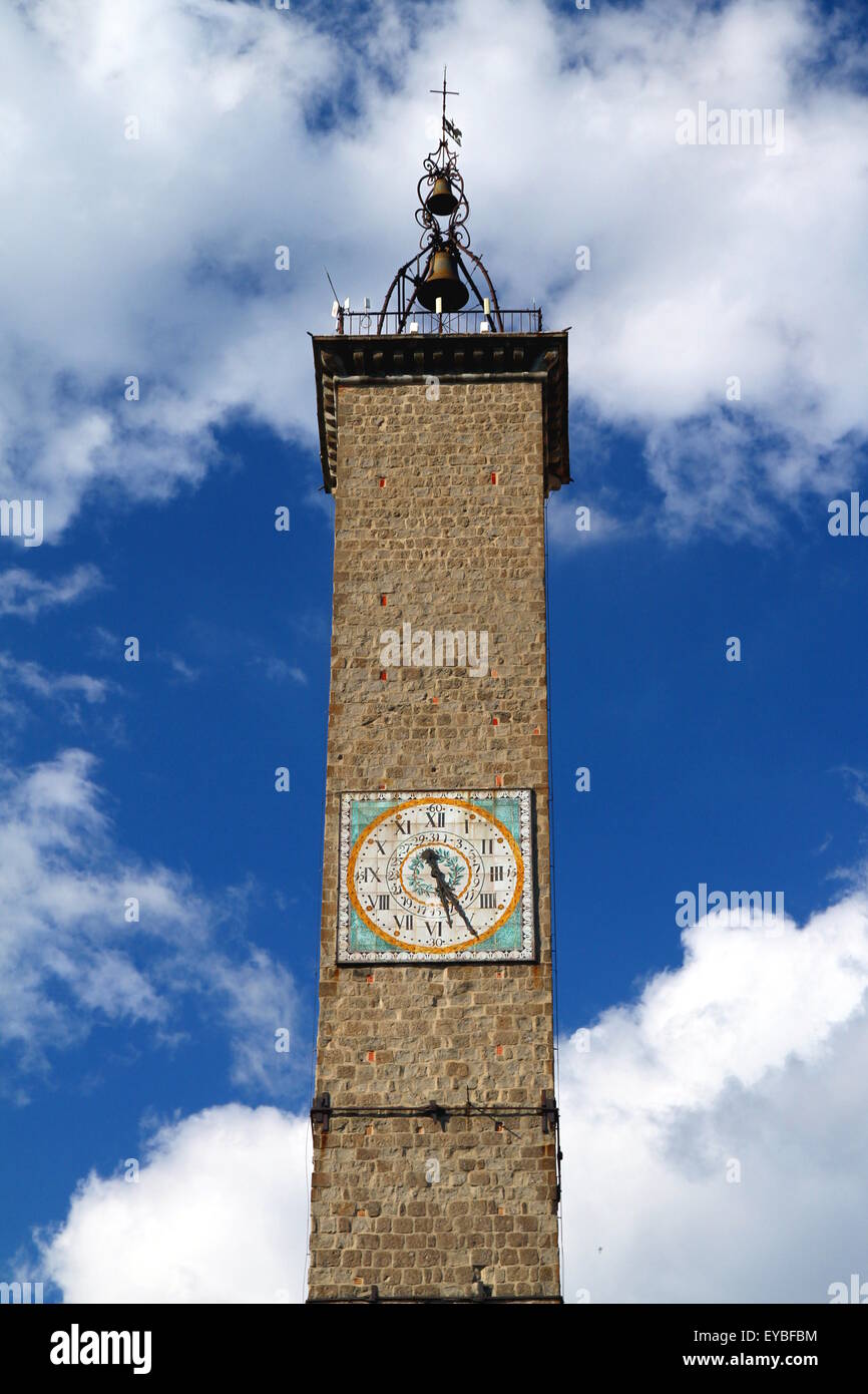 Torre dell'Orologio torre in Viterbo, Italia Foto Stock