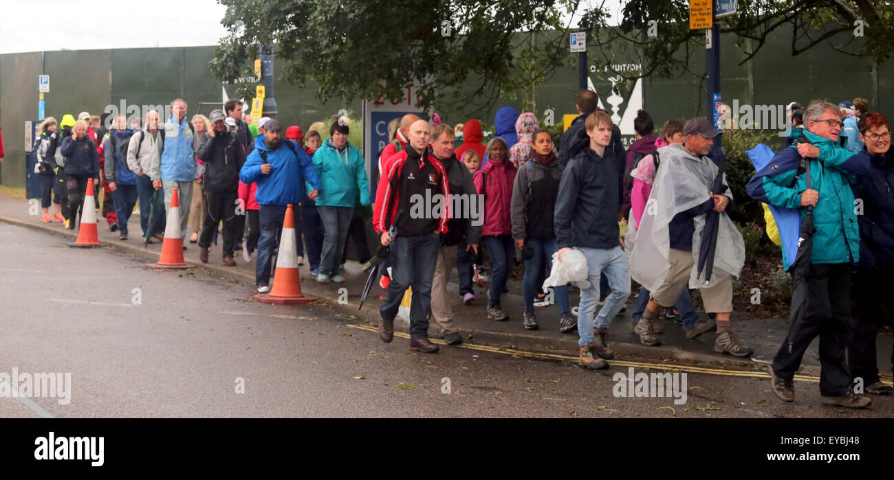 Southsea, Hampshire, Regno Unito. 26 Luglio, 2015. Viste generali dal sito, Royal visita e PresentationThe Duchessa di Cambridge, Kate Middleton Royal Patrono del 1851 fiducia, accompagnato dal Duca di Cambridge il principe William alla Coppa America World Series a Portsmouth. Credito: uknip/ Alamy Live News Foto Stock