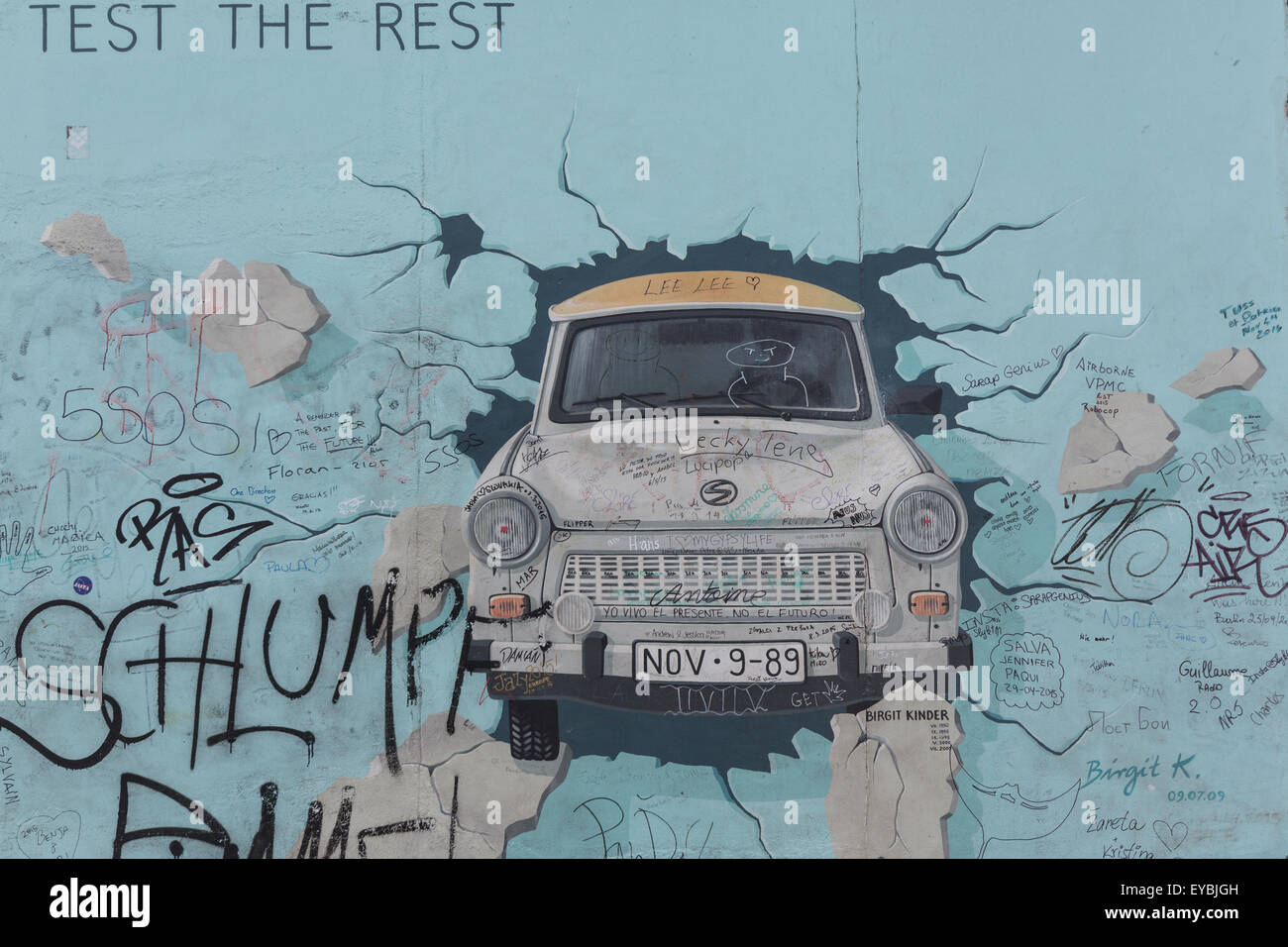 Muro di Berlino Germania Foto Stock