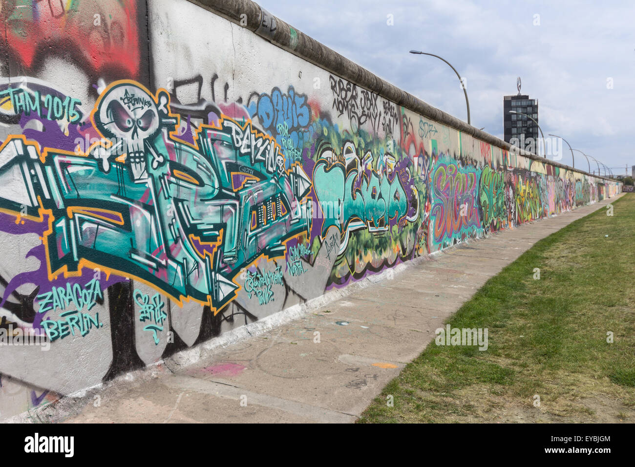 Il muro di Berlino / East Side Gallery Foto Stock