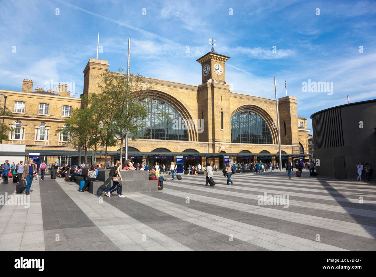 Stazione di King Cross e Square, London, Regno Unito Foto Stock