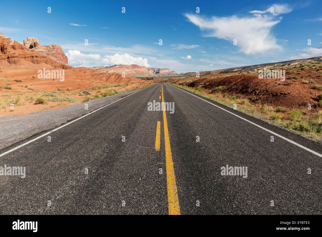 Strada panoramica, Capitol Reef National Park nello Utah Foto Stock