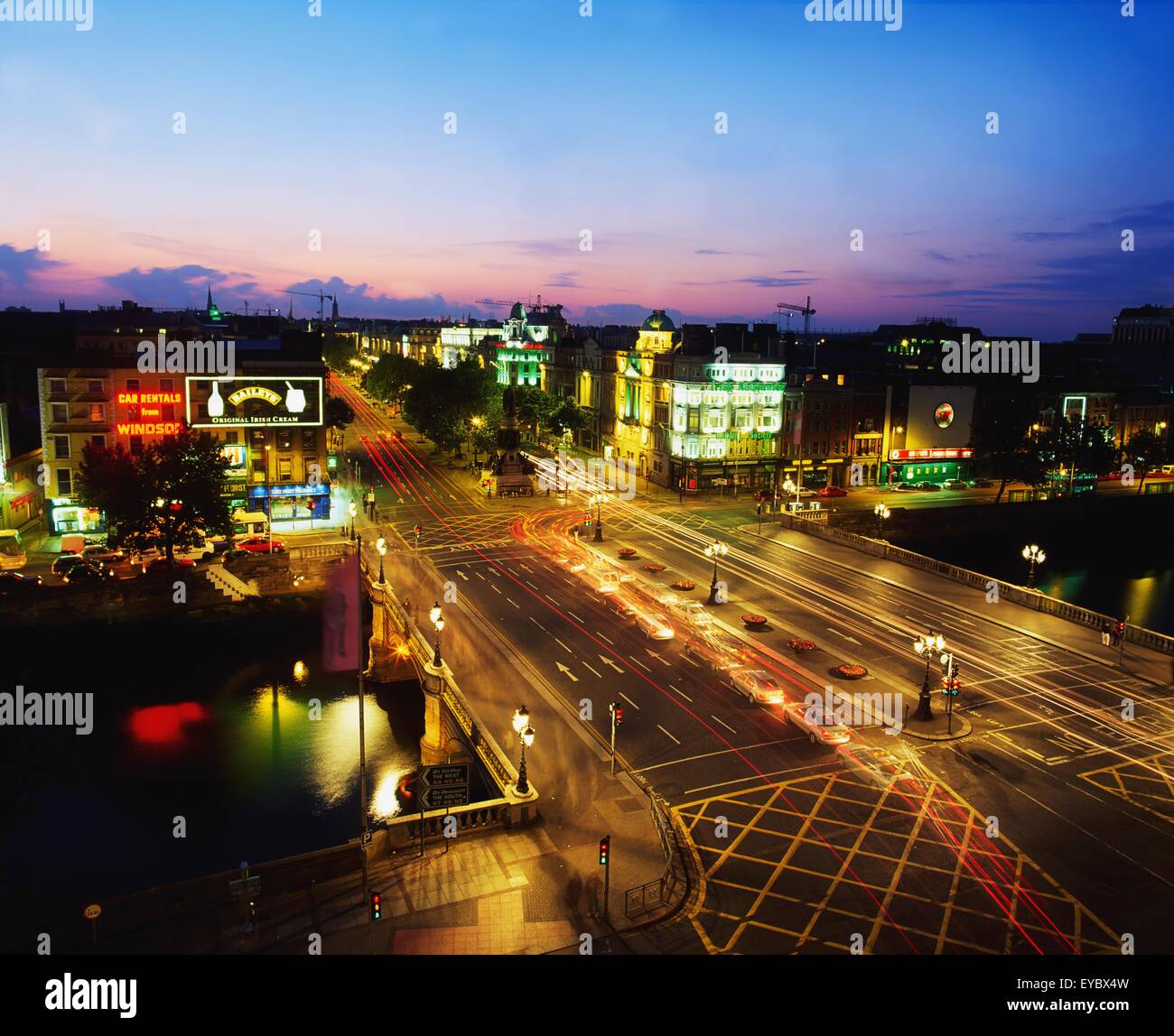 O'Connell Bridge, Fiume Liffey, Dublino, County Dublin, Irlanda Foto Stock