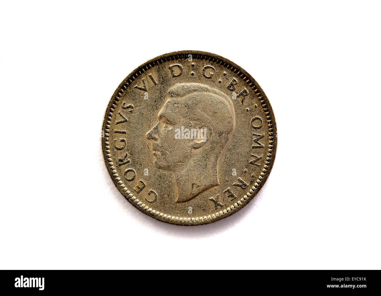 1948 sixpence british coin Foto Stock