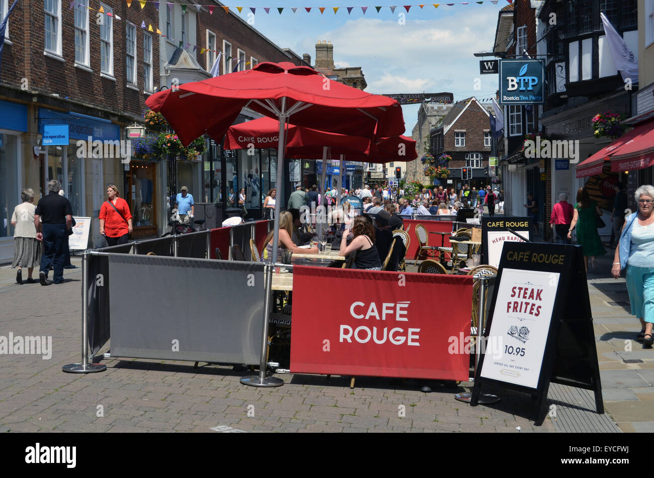 Cafe Rouge, Salisbury, Wiltshire 2015 Foto Stock