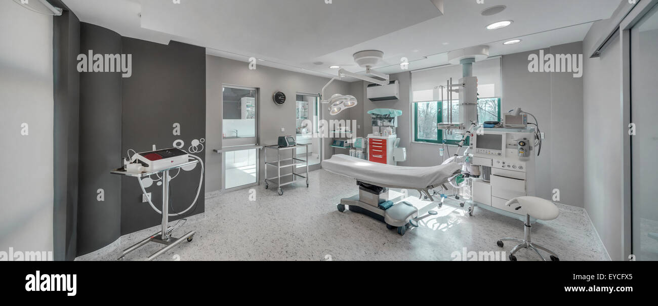 La sala di trattamento nella clinica di bellezza Foto Stock