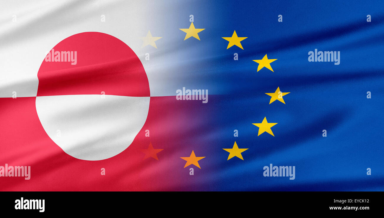 Bandiera dell'unione europea groenlandia immagini e fotografie stock ad