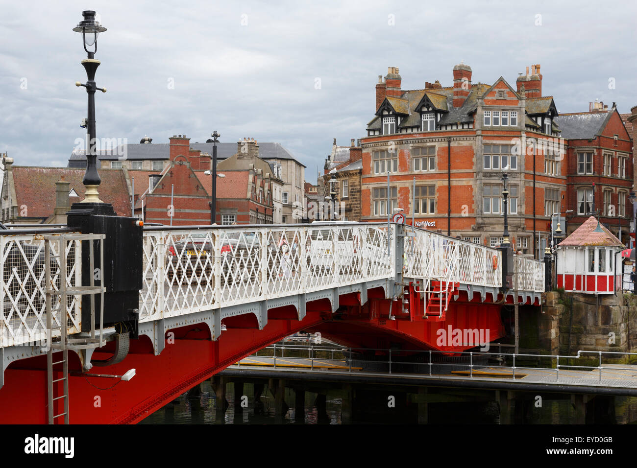 Il ponte girevole a Whitby, Yorkshire Foto Stock