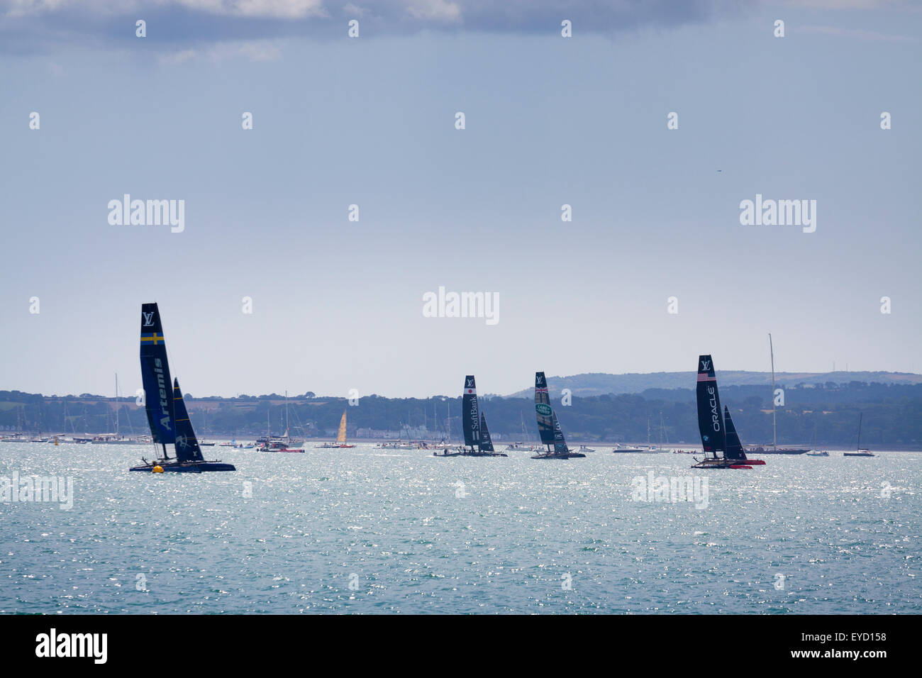 Admirals Cup gare off Portsmouth sabato 25 luglio 2015 gli yacht racing nel solent Foto Stock