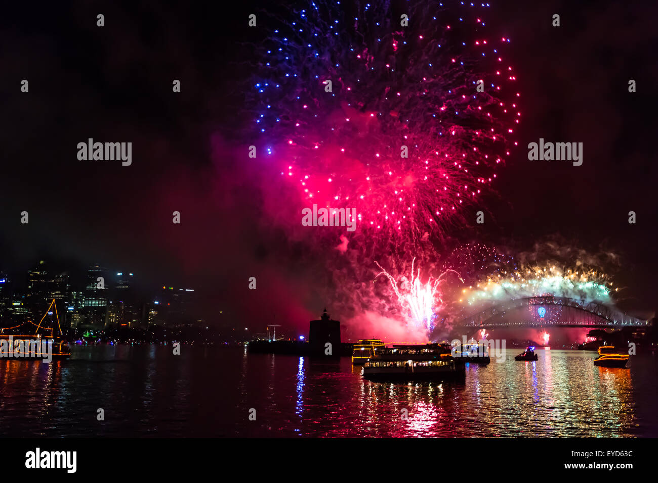 Fuochi d'artificio Sydney Foto Stock