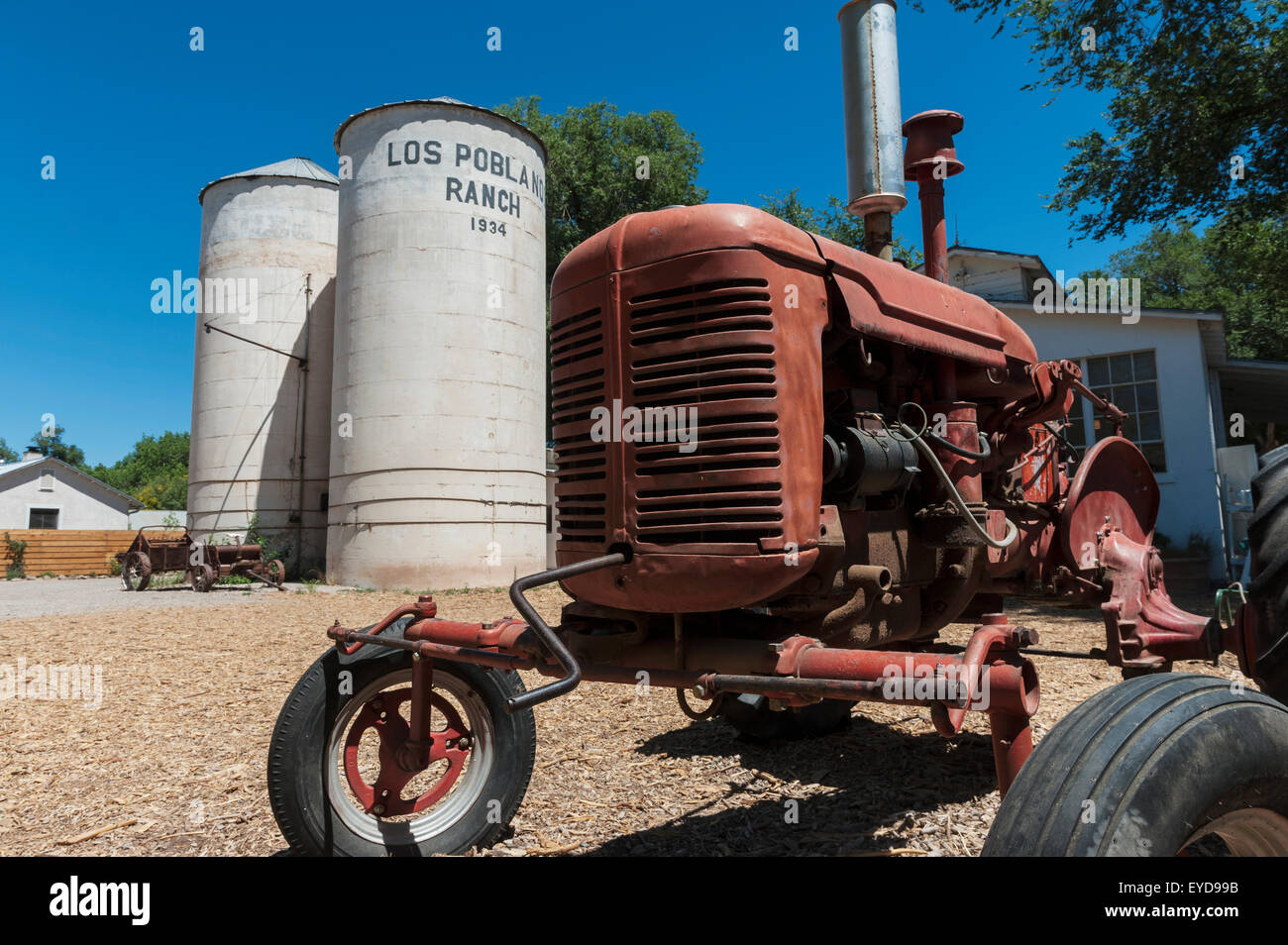 Il vecchio ranch a Los Poblanos Inn storico e culturale nel centro di Albuquerque, Nuovo Messico, Stati Uniti d'America Foto Stock