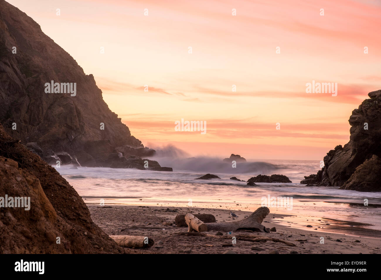 Sunrise a Pfeiffer Beach Foto Stock