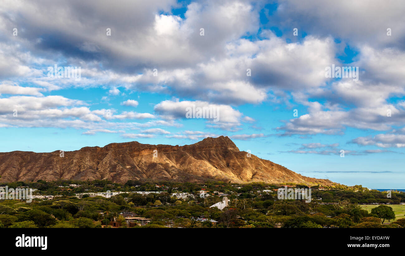 Diamond Head membro Monumento in Oahu, Hawaii Foto Stock