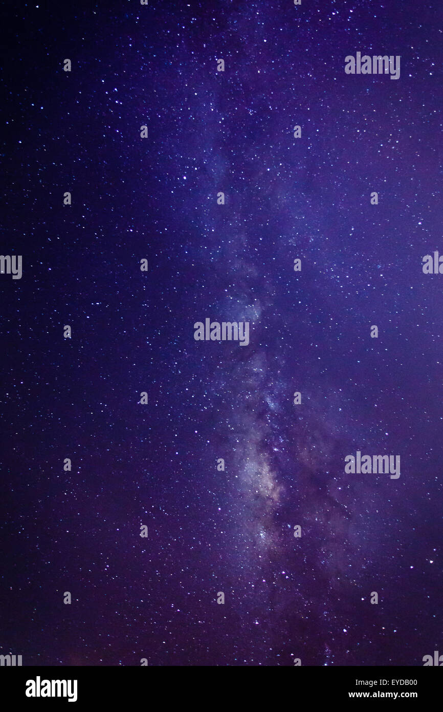 Il cielo di notte - Stelle e la Via Lattea Foto Stock