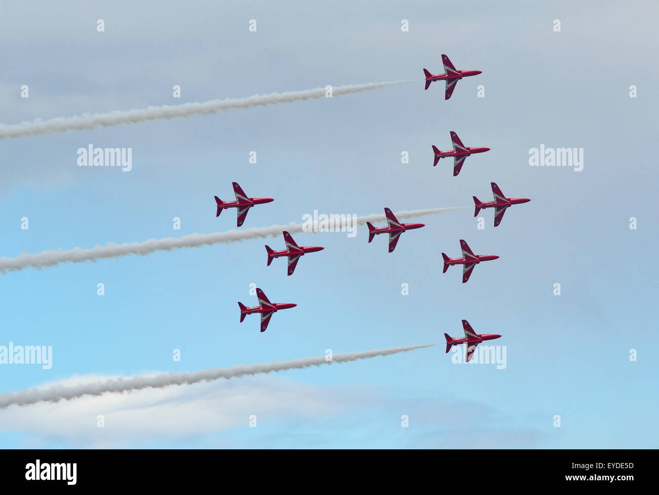 RAF frecce rosse Team Display a Sunderland Airshow 2015 Foto Stock