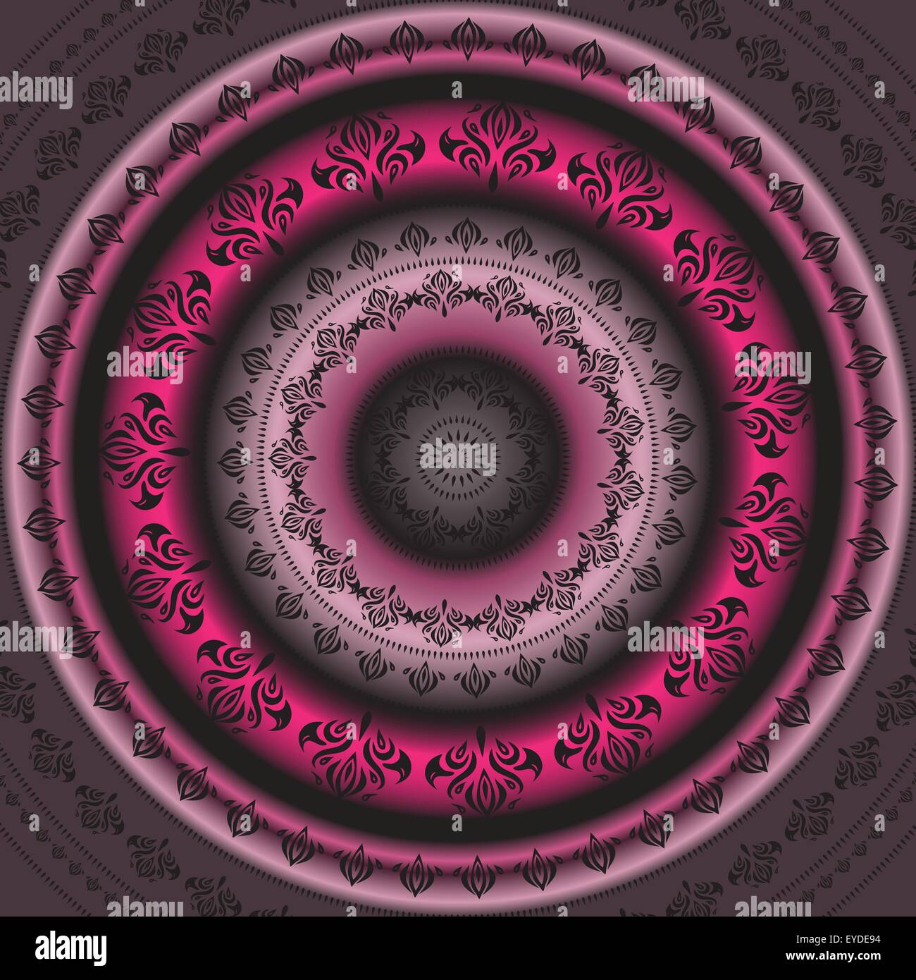 Mandala. Indian motivo decorativo. Illustrazione Vettoriale