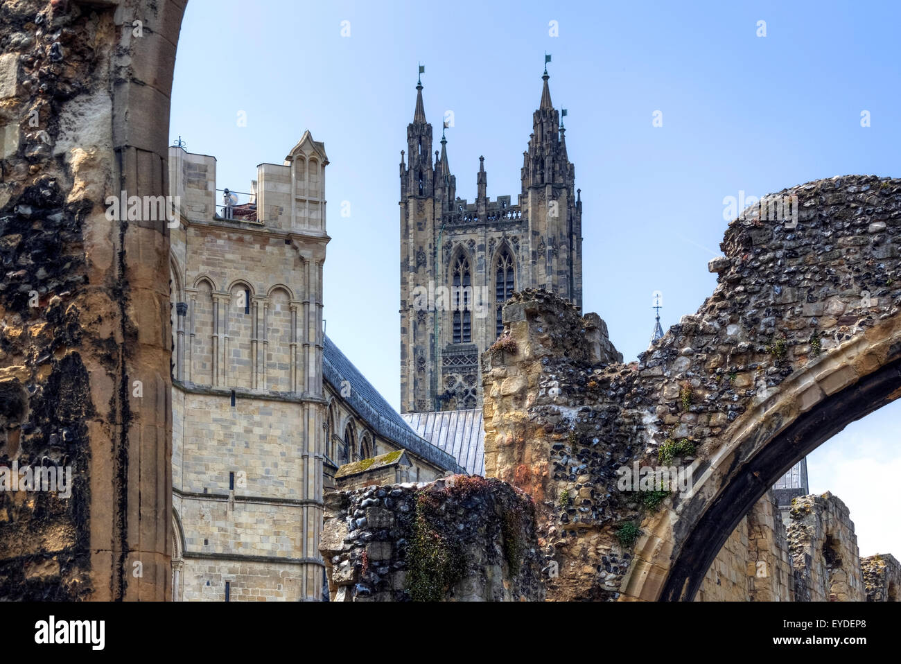 La Cattedrale di Canterbury, Canterbury, nel Kent, England, Regno Unito Foto Stock