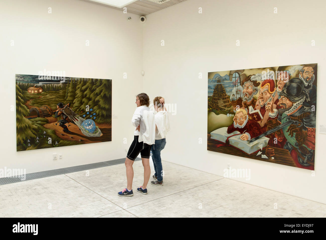 Bornholm Arts-Museum, architechts Johan Fogh e Per Følner, isola di Bornholm Danimarca Foto Stock