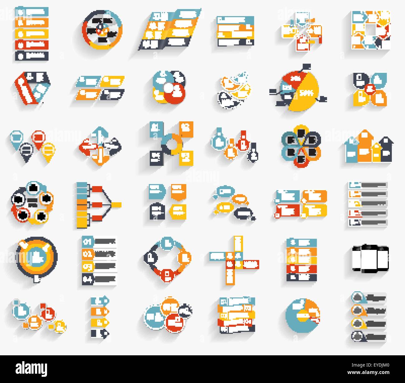 Raccolta di modelli infografico per Business Illustra vettore Illustrazione Vettoriale