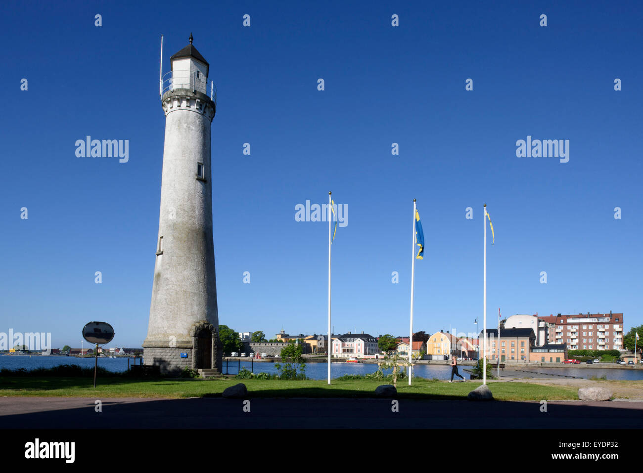 Faro sulla Stumholmen in Karlskrona, Provincia Blekinge, Svezia Foto Stock