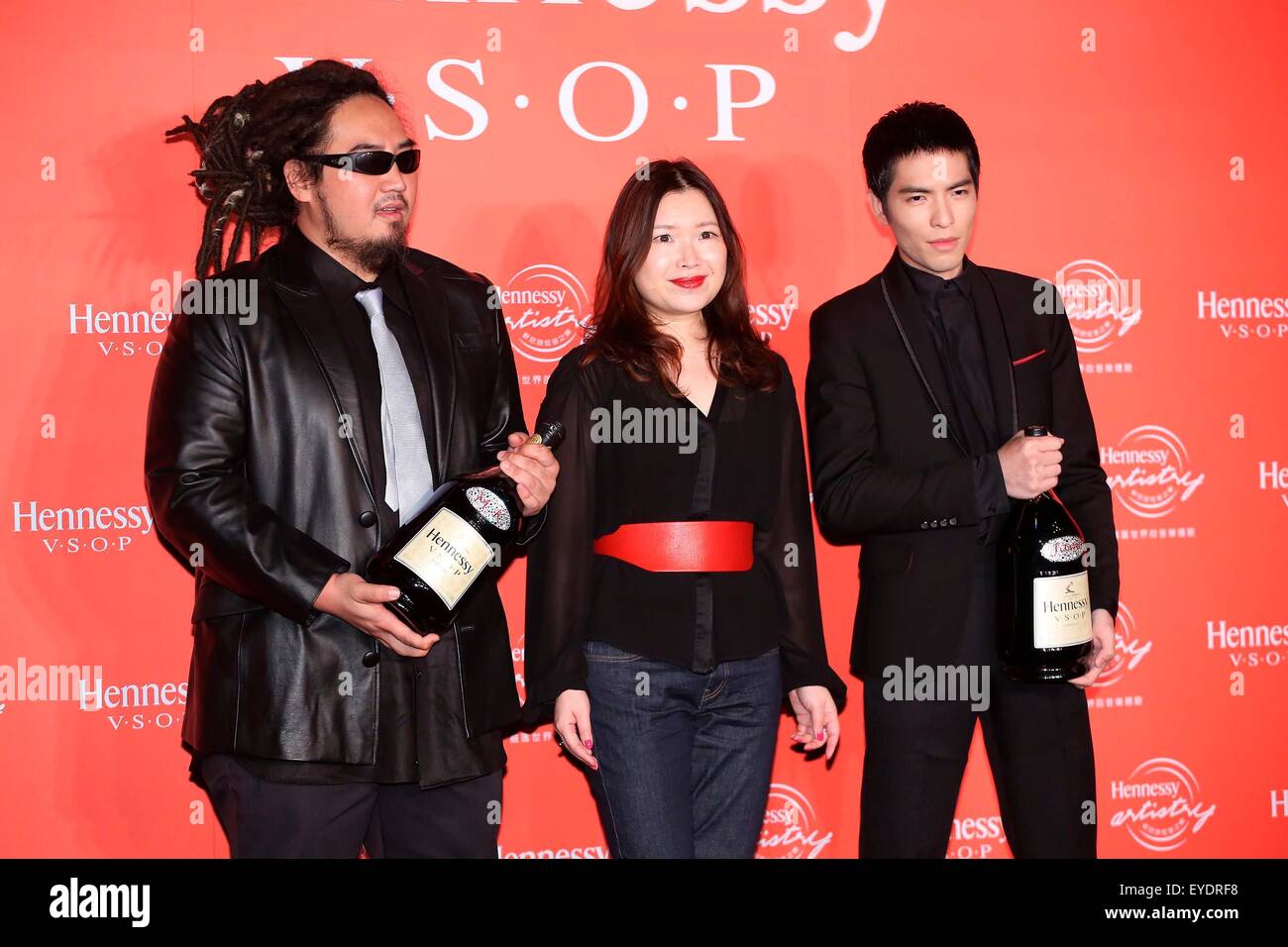 Taipei, Taiwan e Cina. 27 Luglio, 2015. Jam Hsiao assiste la conferenza stampa di Hennessy artistica in Taipei, Taiwan, Cina il 27 luglio, 2015. © TopPhoto/Alamy Live News Foto Stock