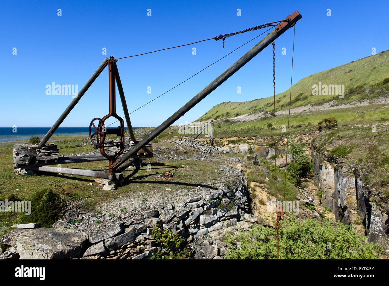 Museo della pietra vicino Kettelvik, isola di Gotland, Svezia Foto Stock
