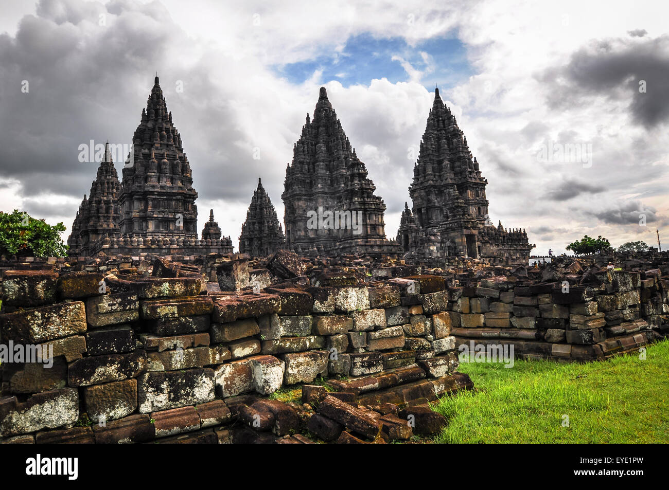 Tempio indù Prombanan in Yogjakarta in Java, Indonesia Foto Stock