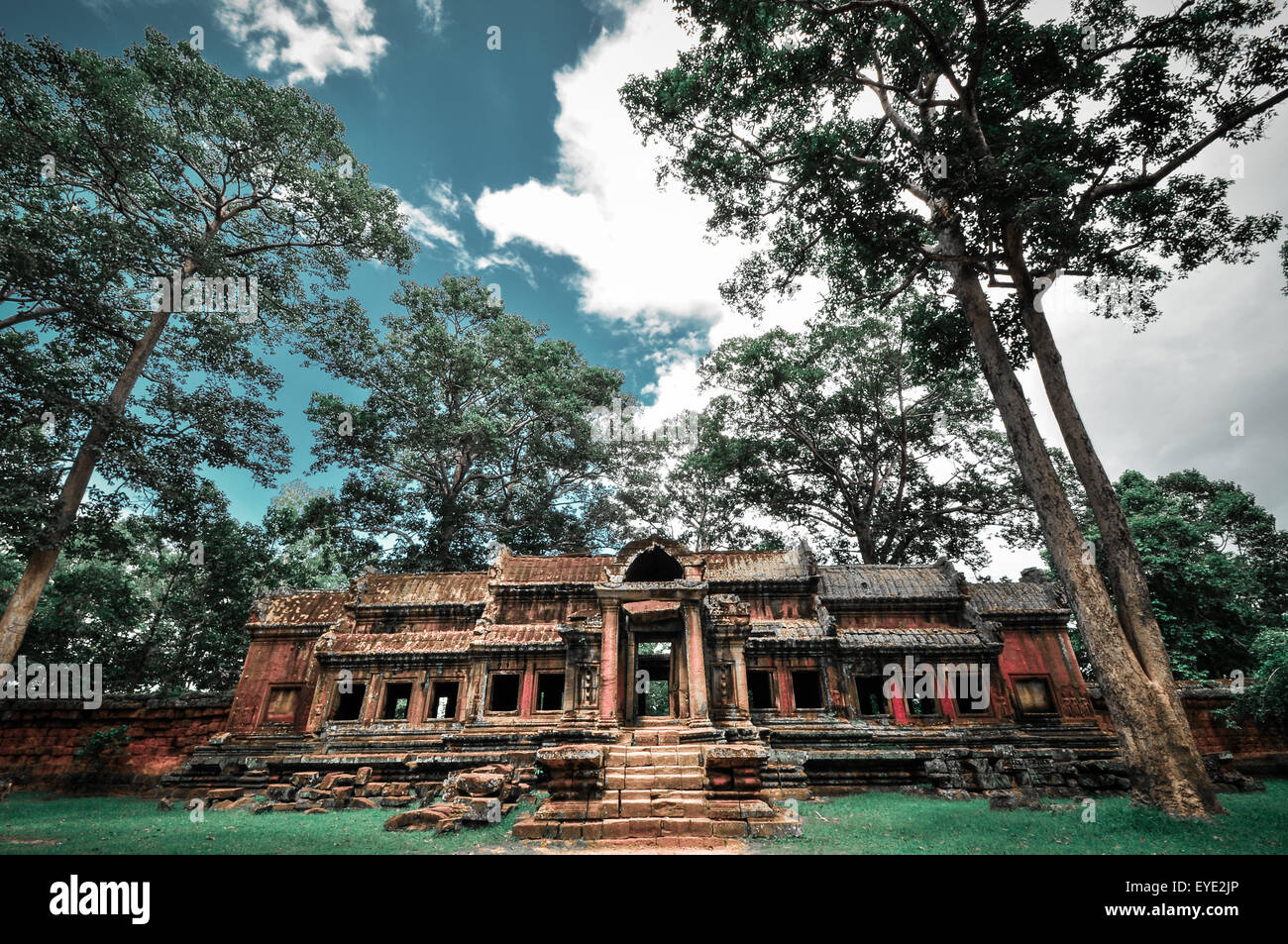 Tempio Bayon e Angkor Wat Regno Khmer religione complesso in Siem Reap, Cambogia Asia Foto Stock