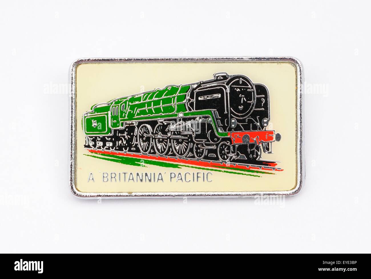 Uno smalto British treno a vapore badge.Britannia pacific Foto Stock