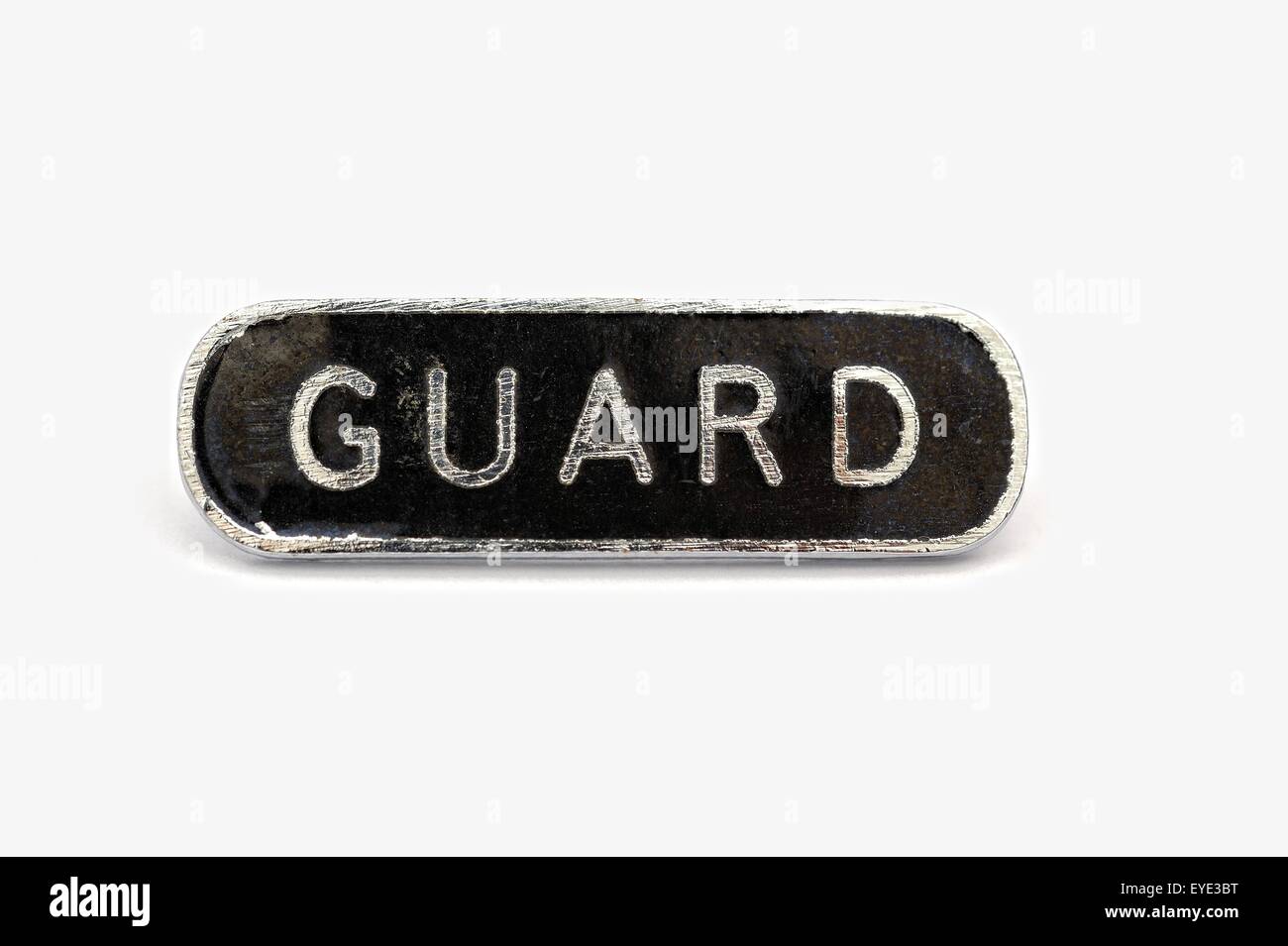 Vecchia ferrovia britannica badge di guardia Foto Stock